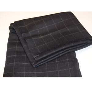 Navy Windowpane Check 100% Wool Fabric 2.75 Yards x 60” Wide Tailoring
